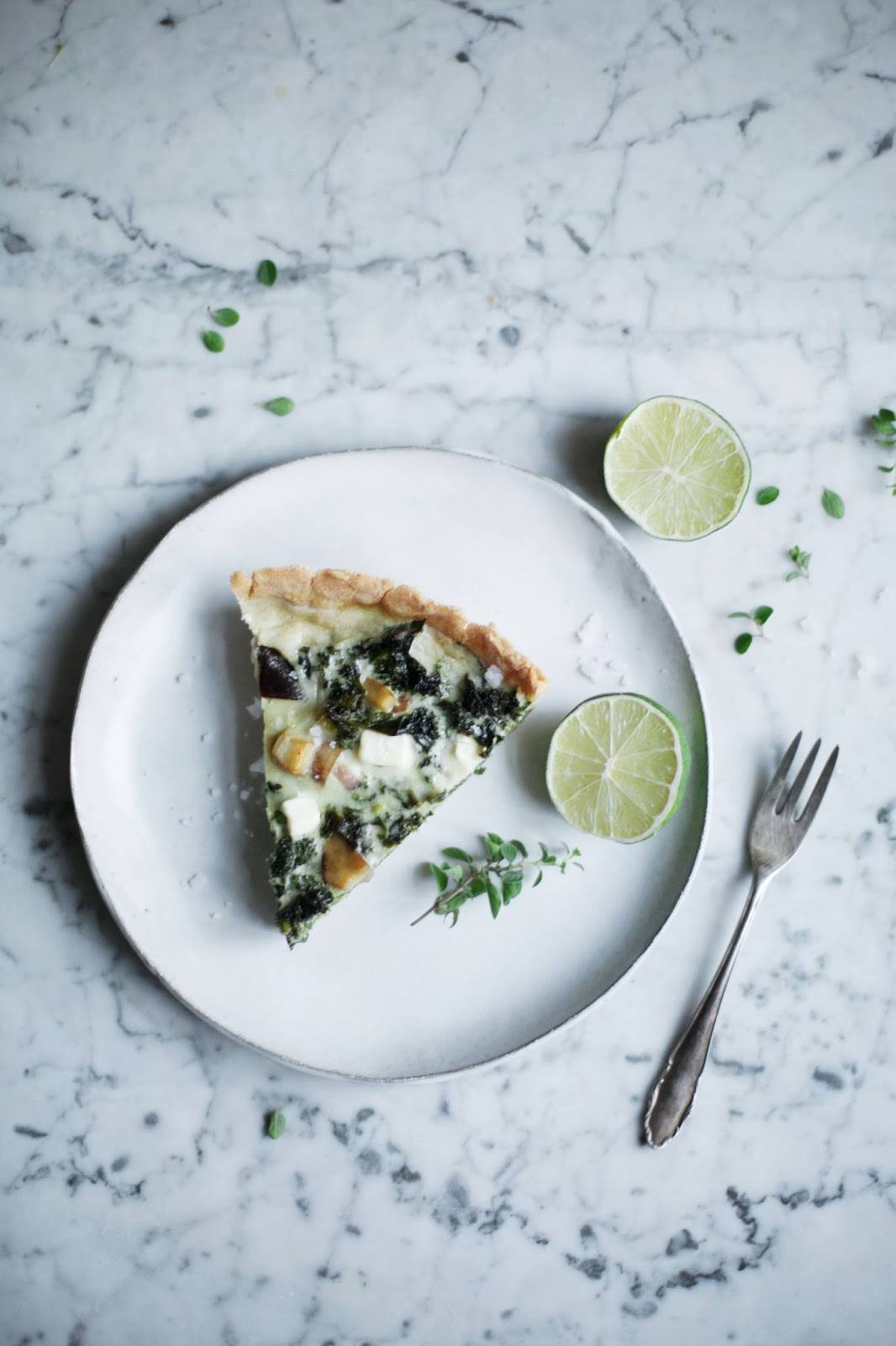 Kale Quiche with Mushrooms