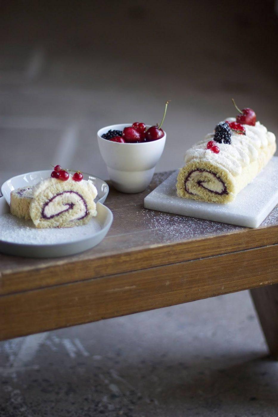 Image for Gluten-free Swiss Roll with Berries & White Chocolate