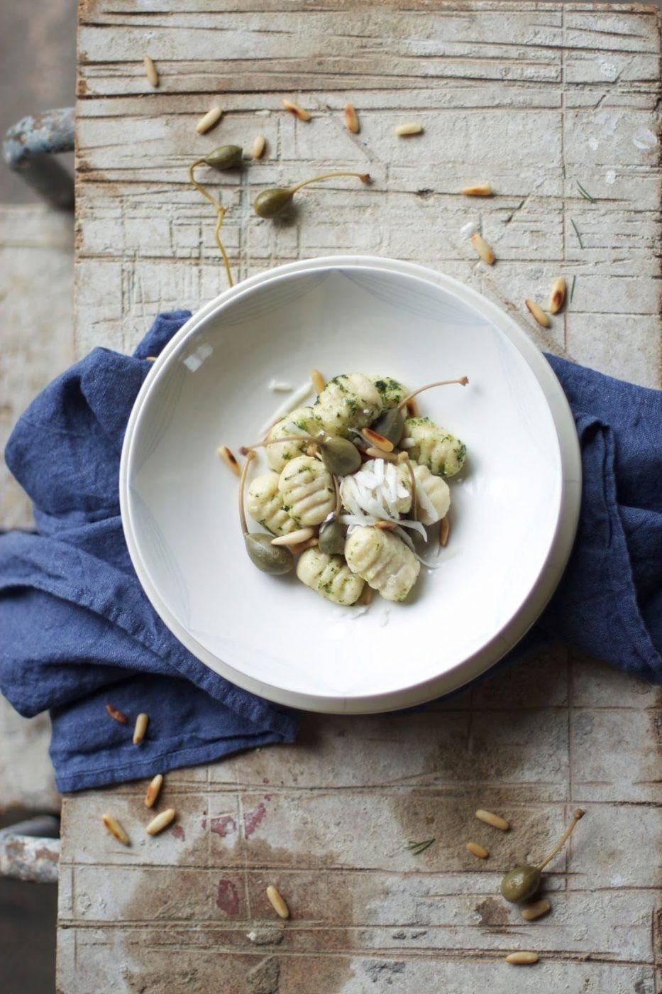 Image for Gluten-free Gnocchi with Green Pesto and Capers