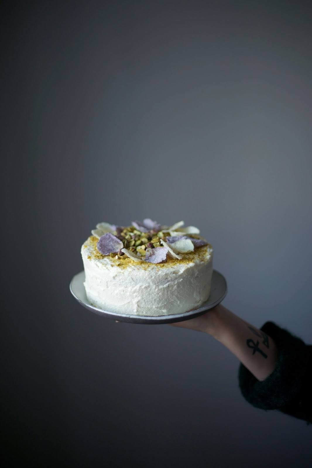 Gluten-free Pistachio Rose Cake