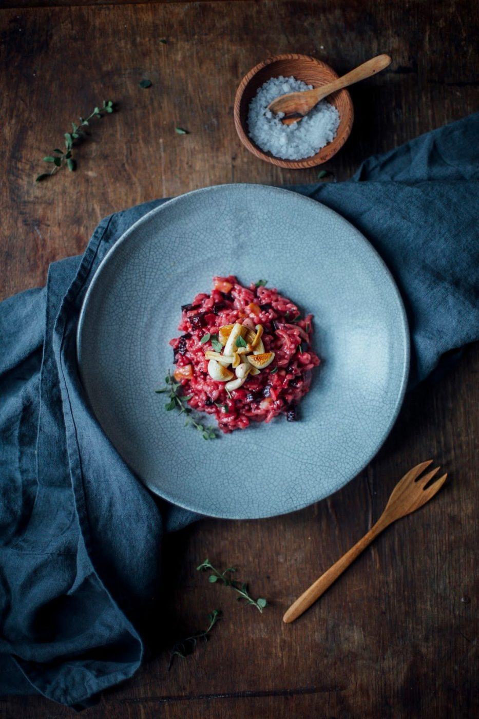 Image for Beetroot Risotto with Mushrooms and Truffle Pecorino