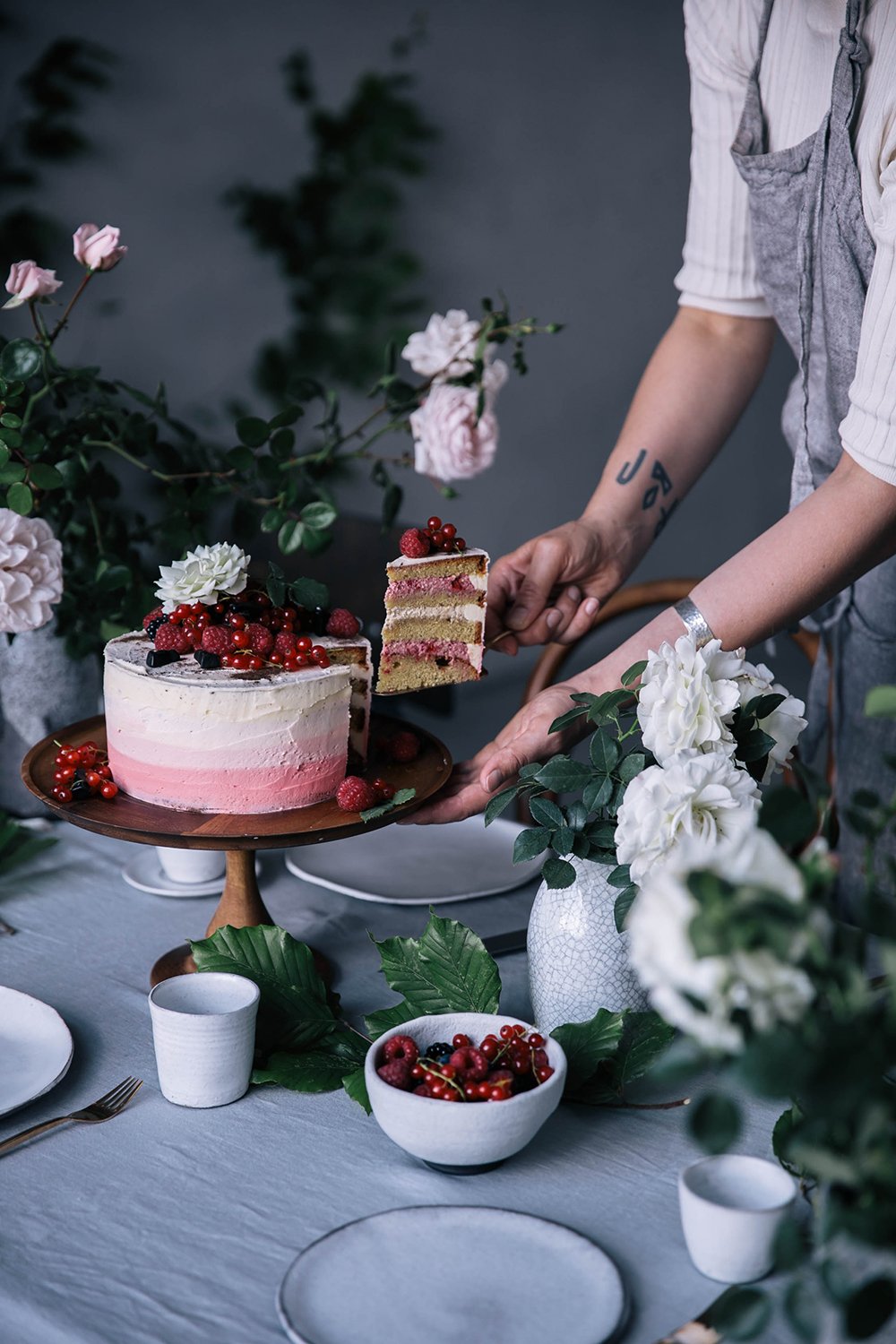 Glutenfree Raspberry Licorice Ombre Cake with Katjes Our Food Stories