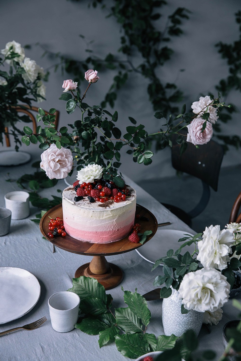 Glutenfree Raspberry Licorice Ombre Cake with Katjes Our Food Stories