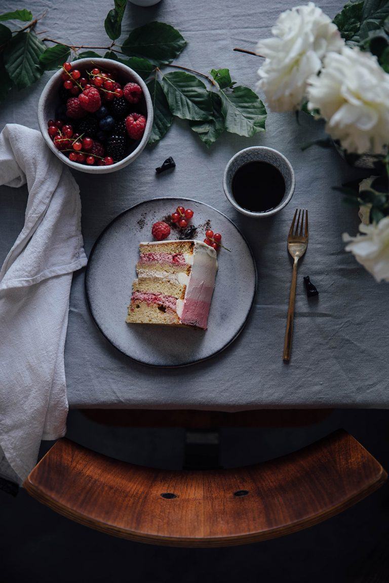 Glutenfree Raspberry Licorice Ombre Cake with Katjes Our Food Stories