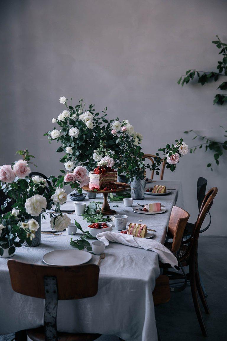 Glutenfree Raspberry Licorice Ombre Cake with Katjes Our Food Stories