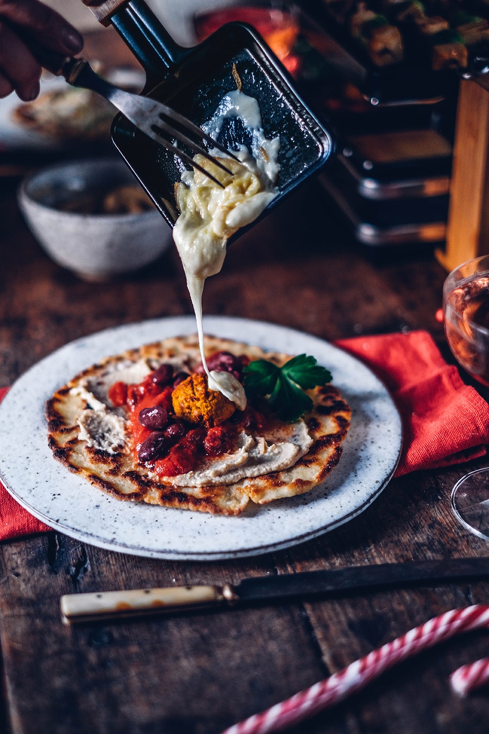 Vegetarian Christmas Raclette with Le Rustique Cheese Our Food Stories
