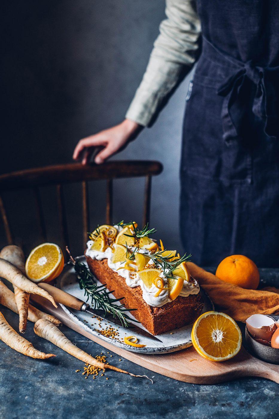 Image for Gluten-free Orange Parsnip Loaf Cake with Rosmary
