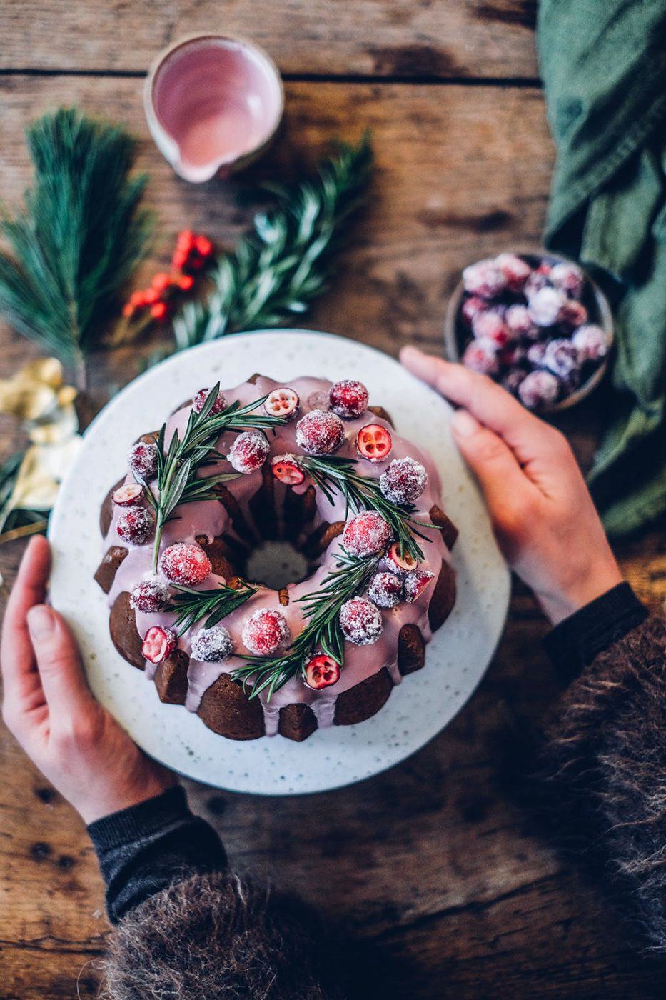 Gluten-free Cranberry-Christmas Bundt Cake