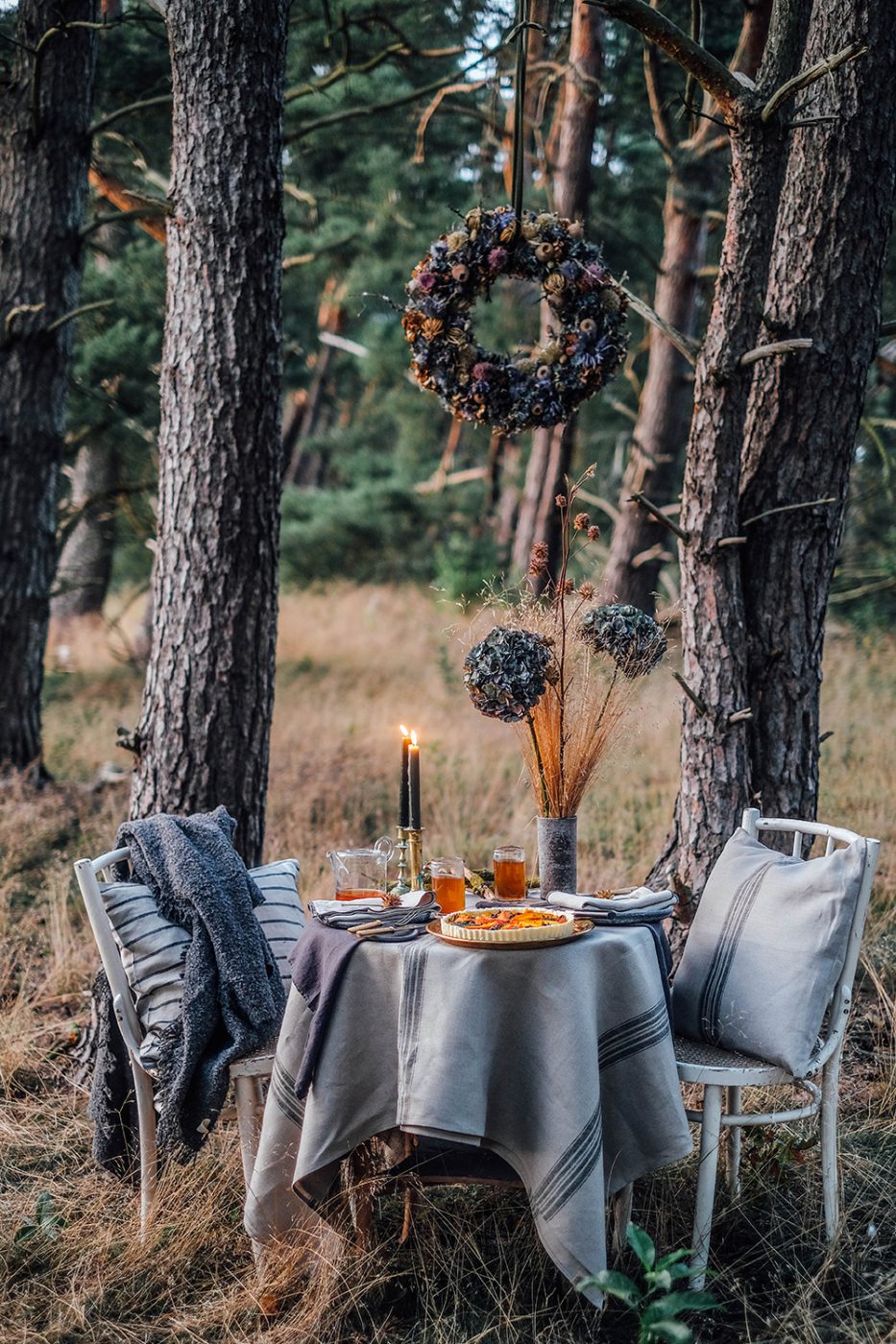 Image for Gluten-free Pumpkin Quiche with Spinach & a little photo shoot in the woods