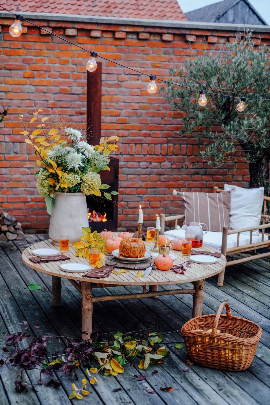 garden terrace fire wooden oven mood barn