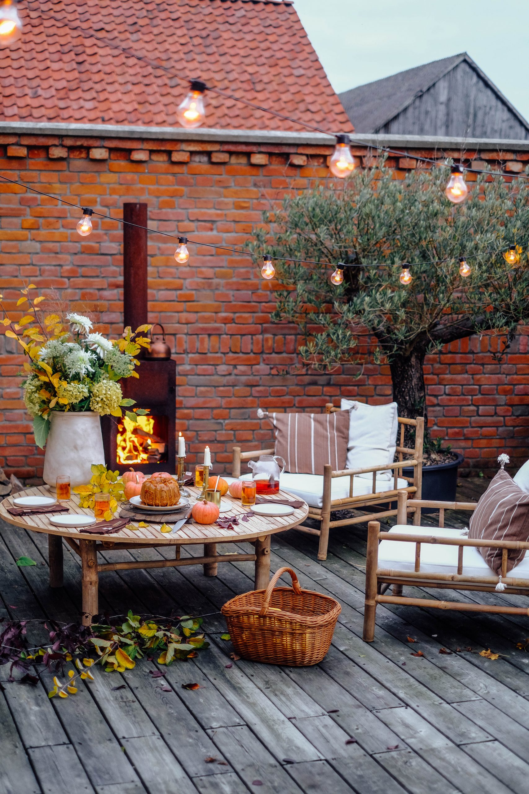 garden furniture "Tine K Home" light bulbs bamboo terrace linen barn