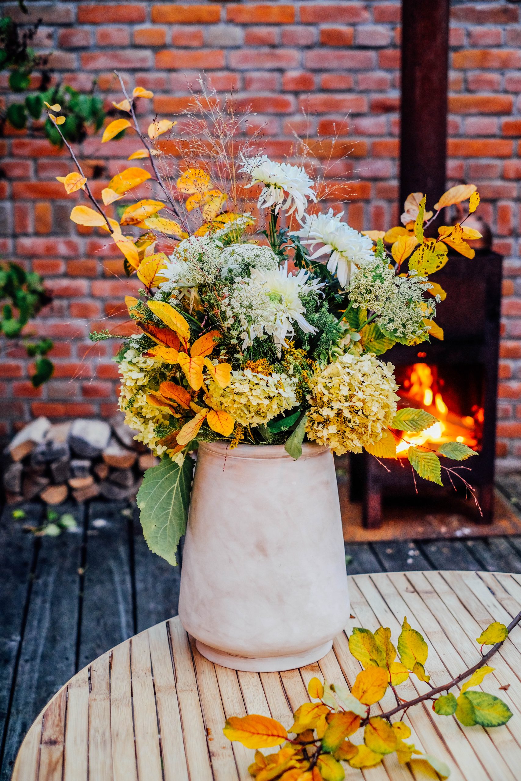 wild autumn flower bouquet vase large "Tine K Home"