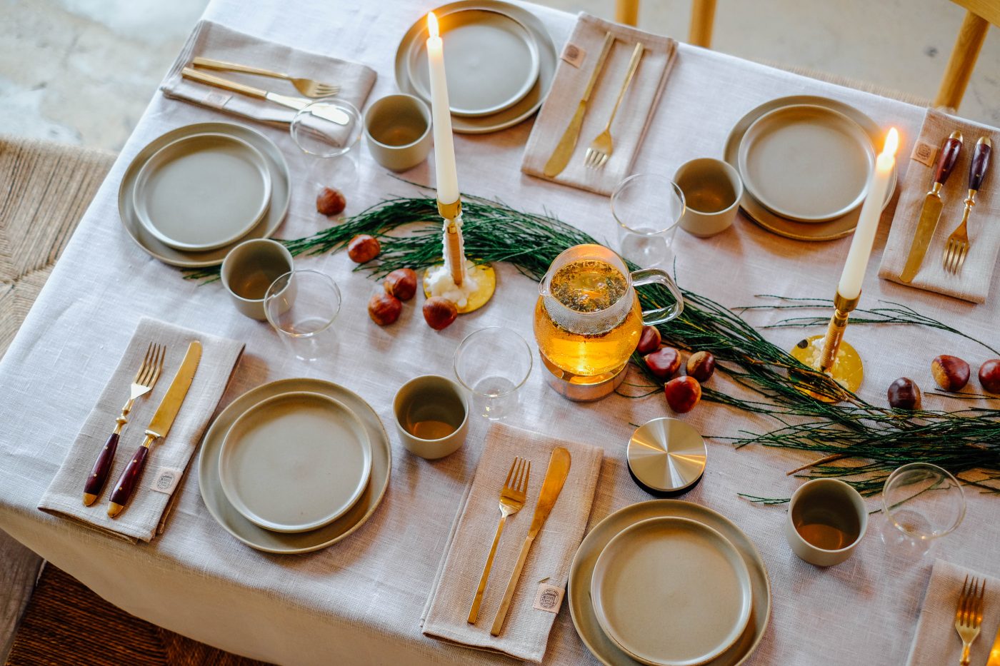 Kinto ceramic plates glass ware handmade beige color event space