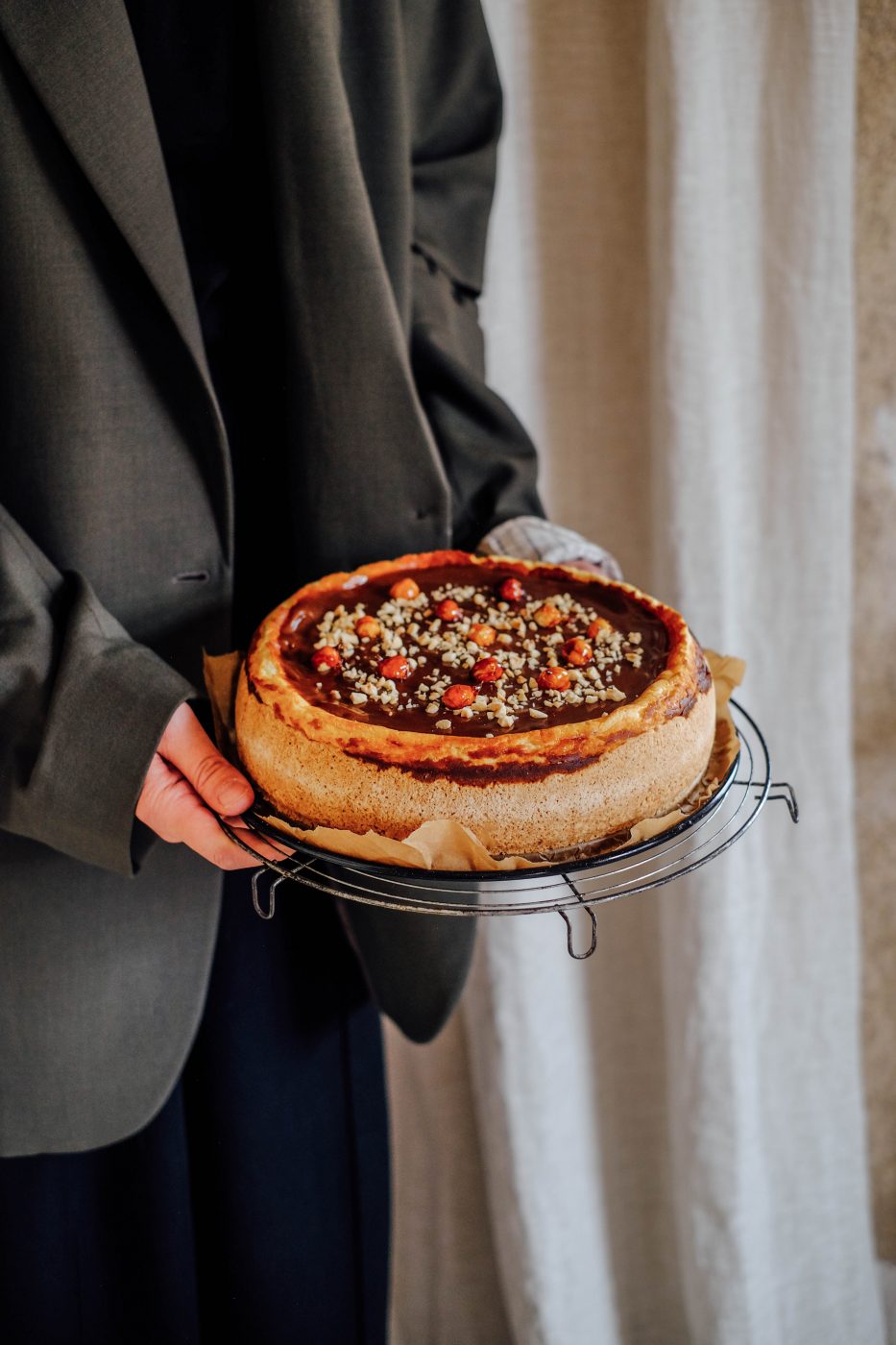 gluten-free caramel cheesecake with hazelnuts event space