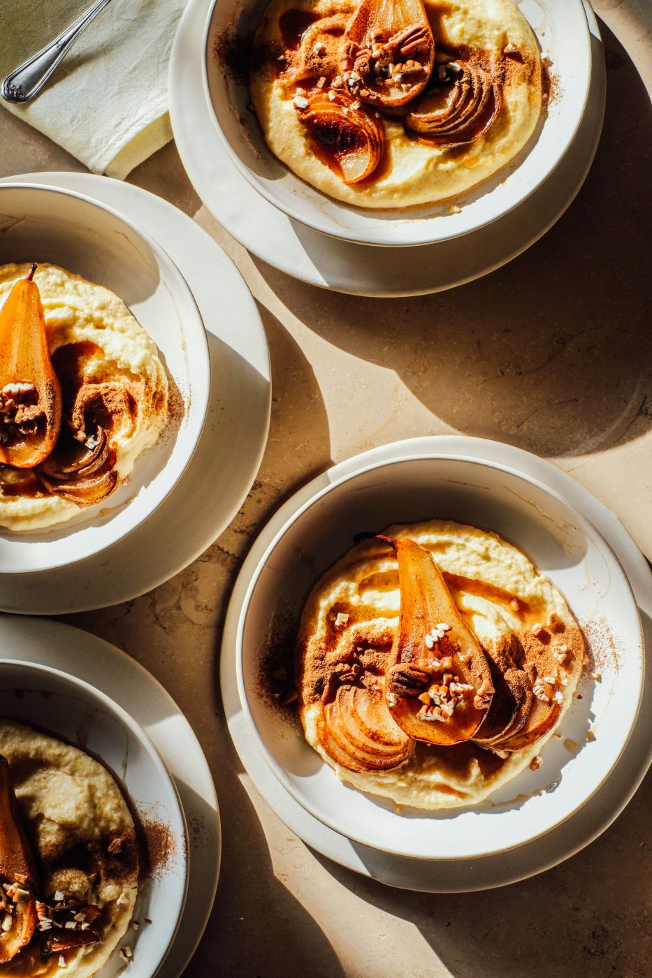 Image for A Slow and Sunny Morning with Polenta and Poached Pears